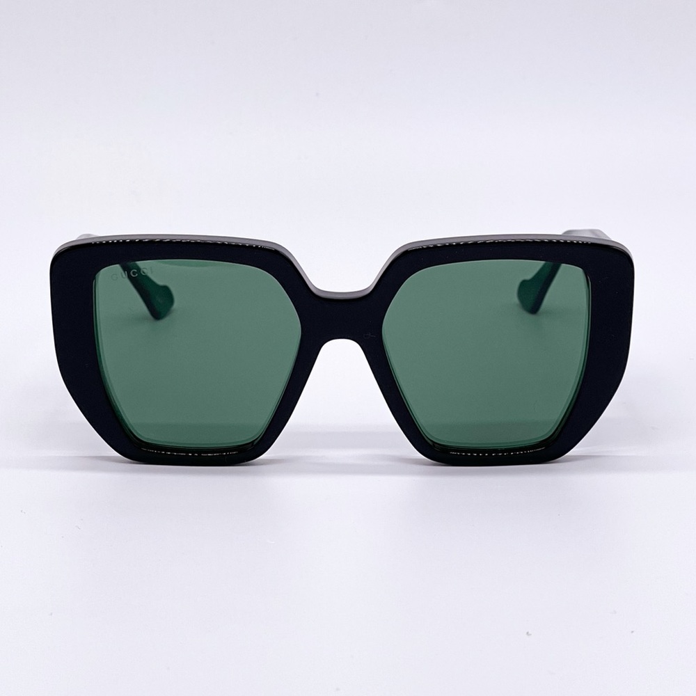 NEW GUCCI GG0956S 001 BLACK GREEN WOMEN’S GUCCI SUNGLASSES NEW COLLECTION - Picture 4 of 15